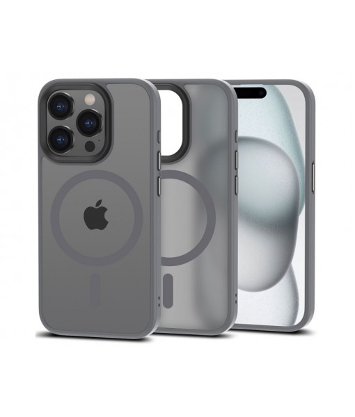 Husa iPhone 15 Pro, Tech Protect, Magmat, Tehnologie Magsafe, Titanium